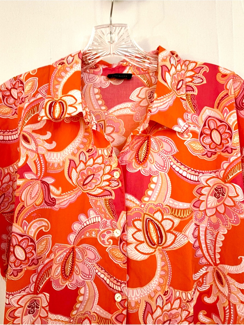 Talbots Vibrant Floral Shirt Dress - Picture 3 of 7